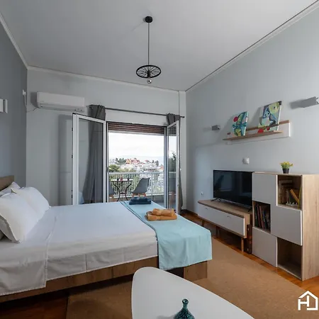 30m² Cosy With Panoramic Sea View * Chalkís